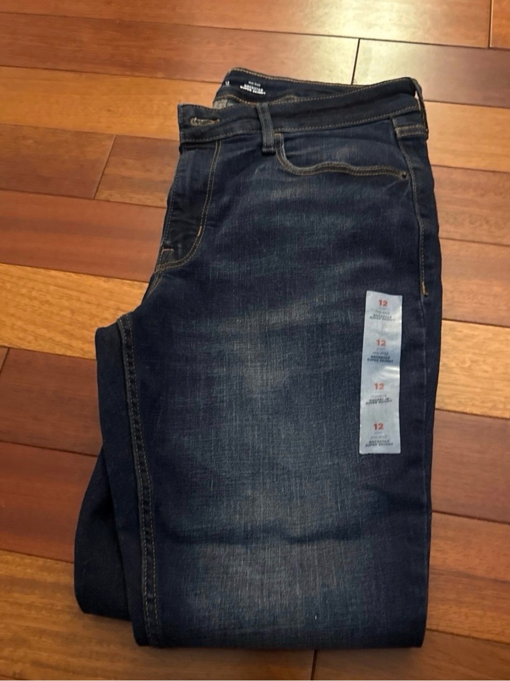 Old Navy Women's High-Rise Dark Blue Stretch Jeans